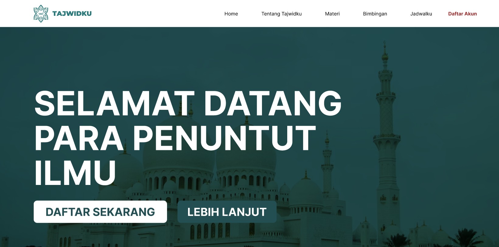 Screenshot Website Tajwidku